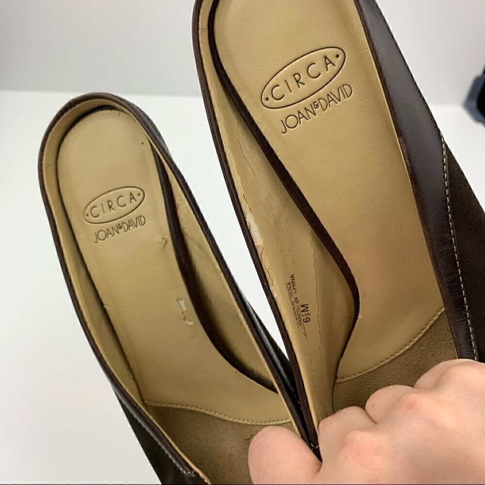 Circa Joan David Womens heels size 6.5 brown mules - Picture 11 of 13